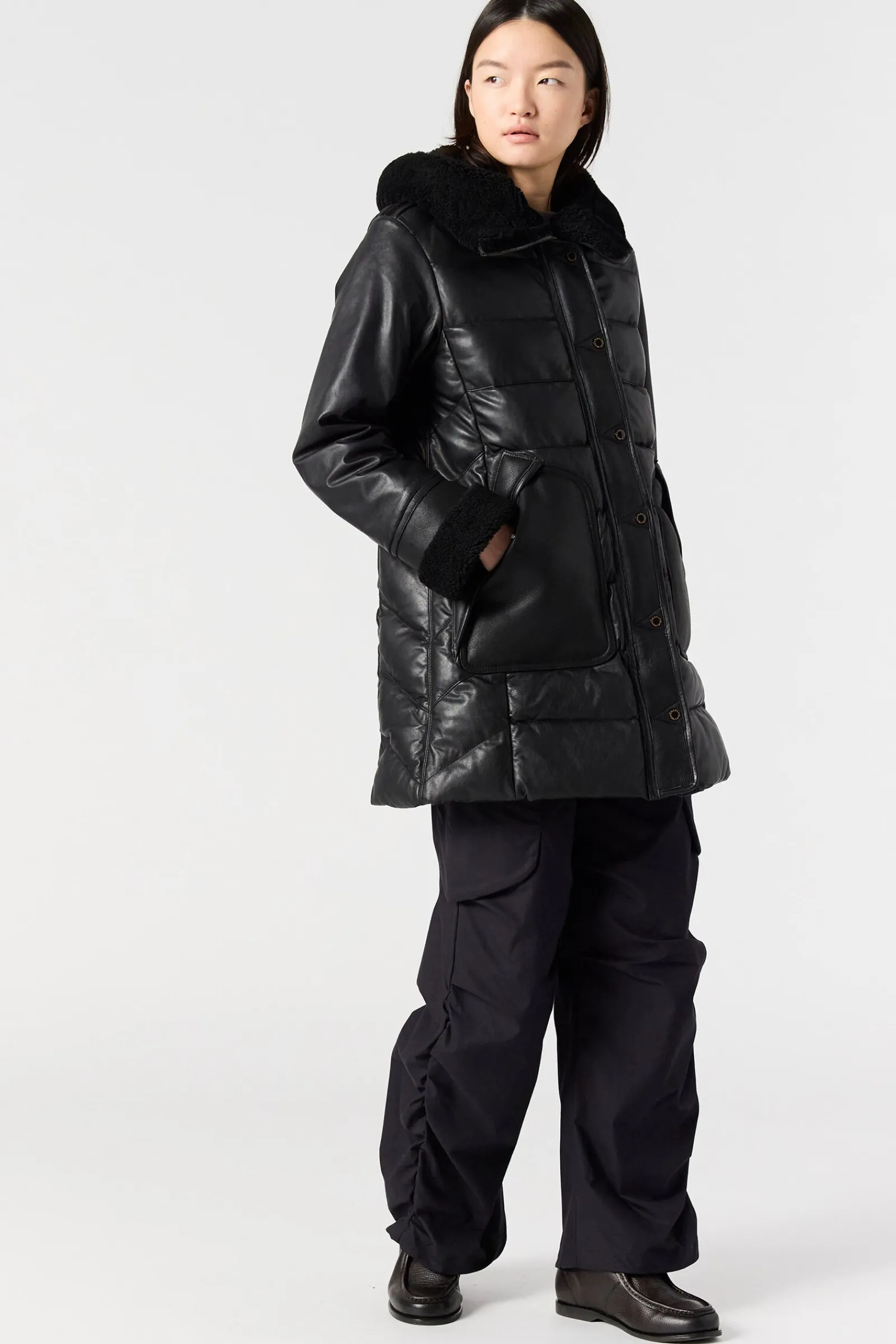 DEMI SPECIAL - MANTEAU EN CUIR*Parajumpers Clearance