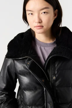 DEMI SPECIAL - MANTEAU EN CUIR*Parajumpers Clearance