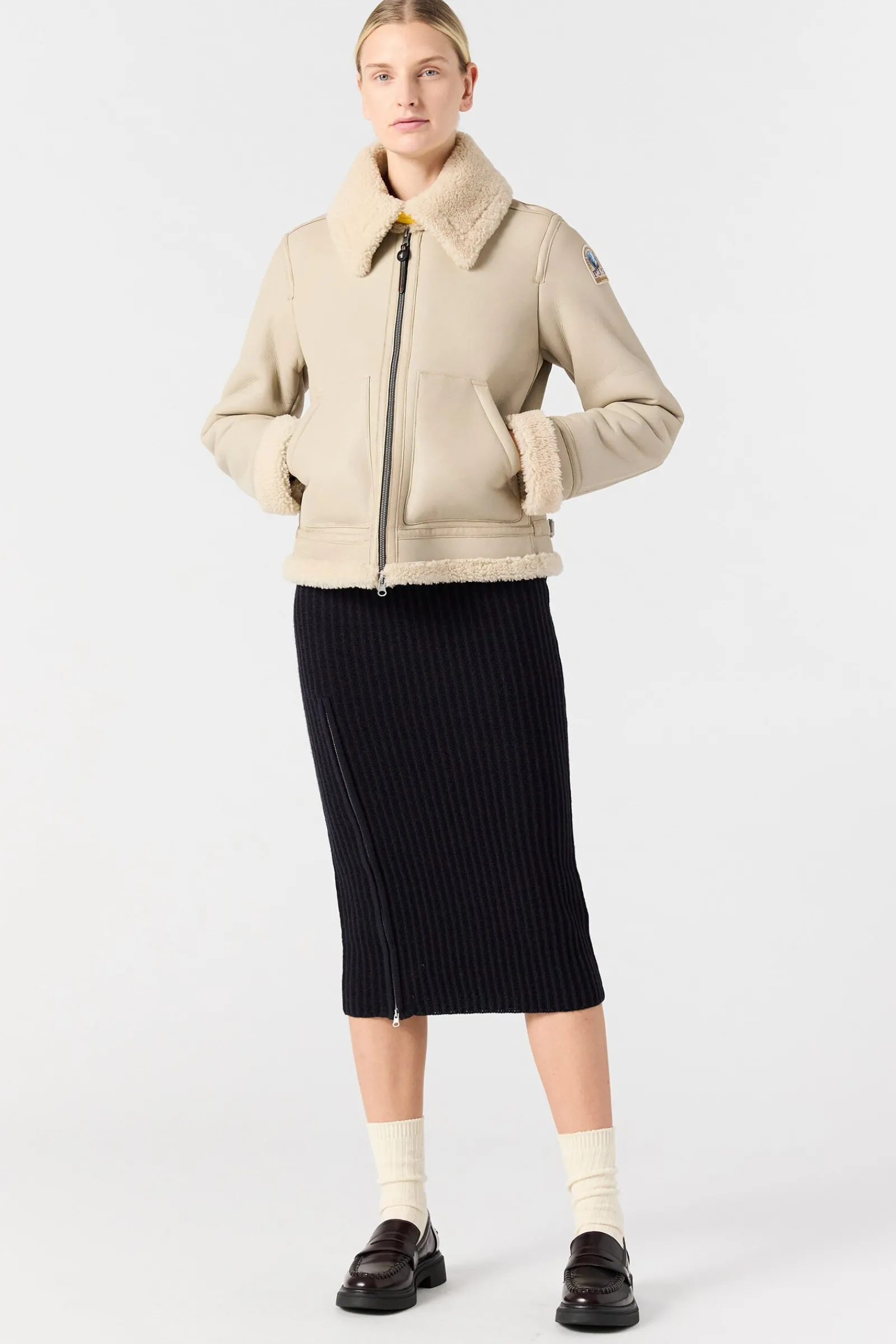GIALEAN SPECIAL - VESTE EN MOUTON RETOURNÉ*Parajumpers Discount