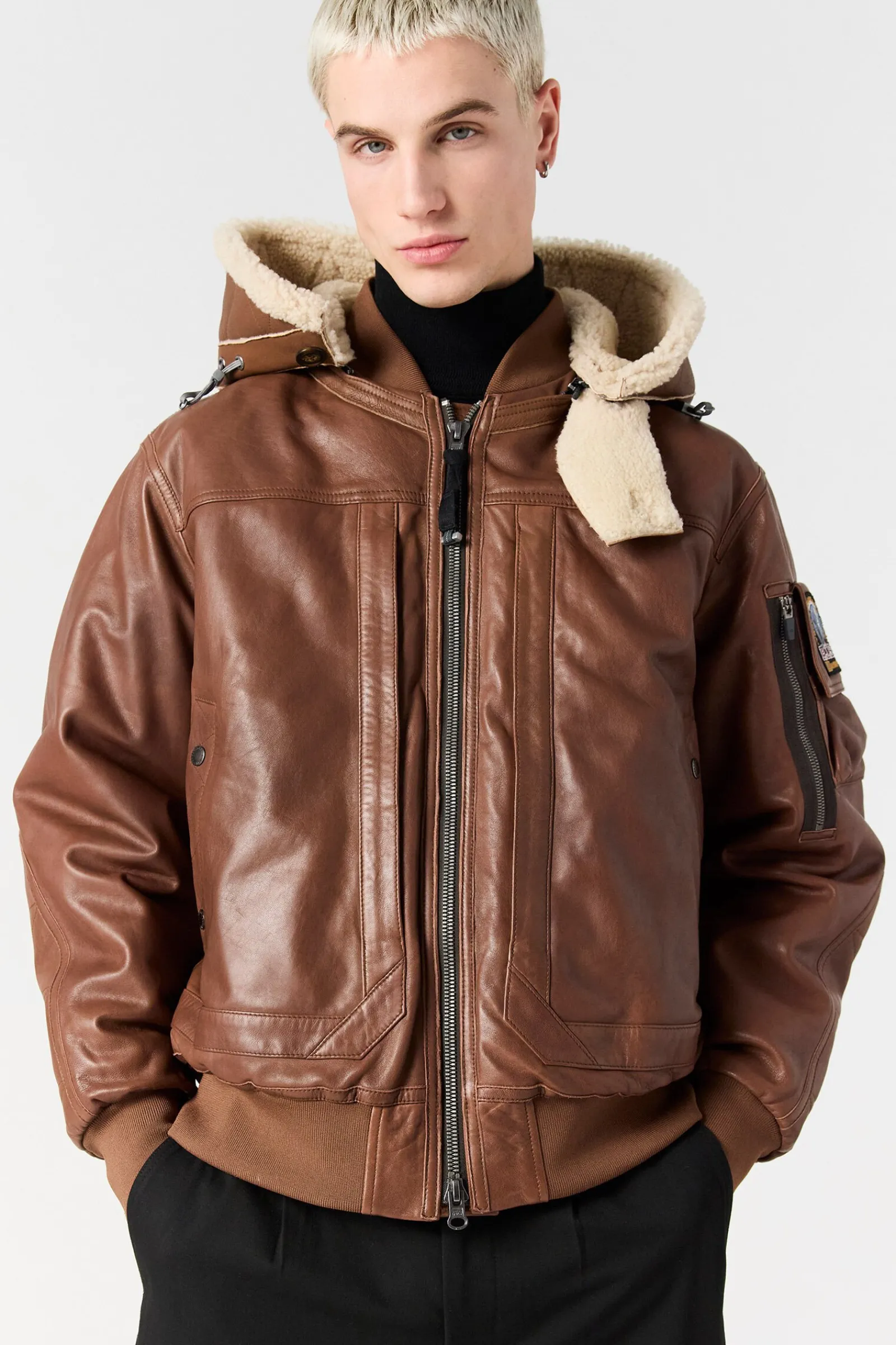 JULIUS SPECIAL - BLOUSON BOMBER EN CUIR*Parajumpers New