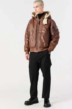 JULIUS SPECIAL - BLOUSON BOMBER EN CUIR*Parajumpers New