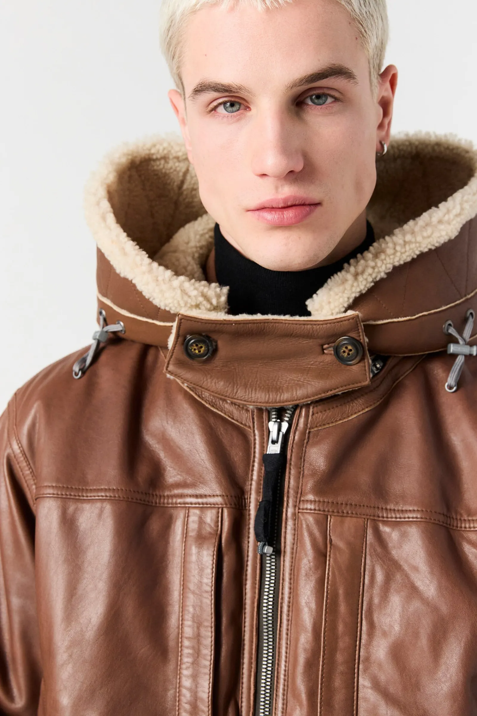 JULIUS SPECIAL - BLOUSON BOMBER EN CUIR*Parajumpers New